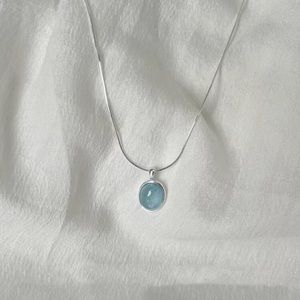 Moonstone Oval sterling necklace